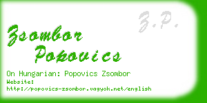 zsombor popovics business card